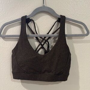 Prana Women’s Chakara Bra in brown, size small